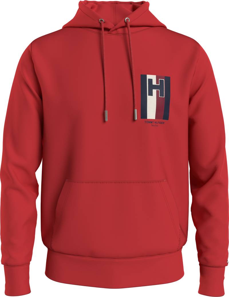 Tommy Hilfiger Hoodie »H EMBLEM HOODIE«, mit kontrastfarbenen Print auf der Brust von Tommy Hilfiger