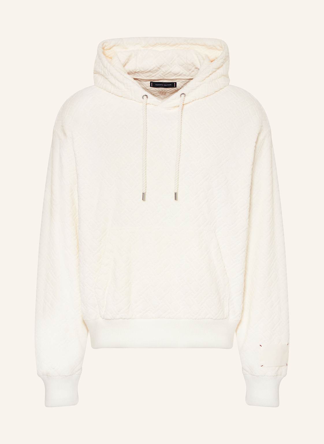 Tommy Hilfiger Jacquard-Hoodie weiss von Tommy Hilfiger