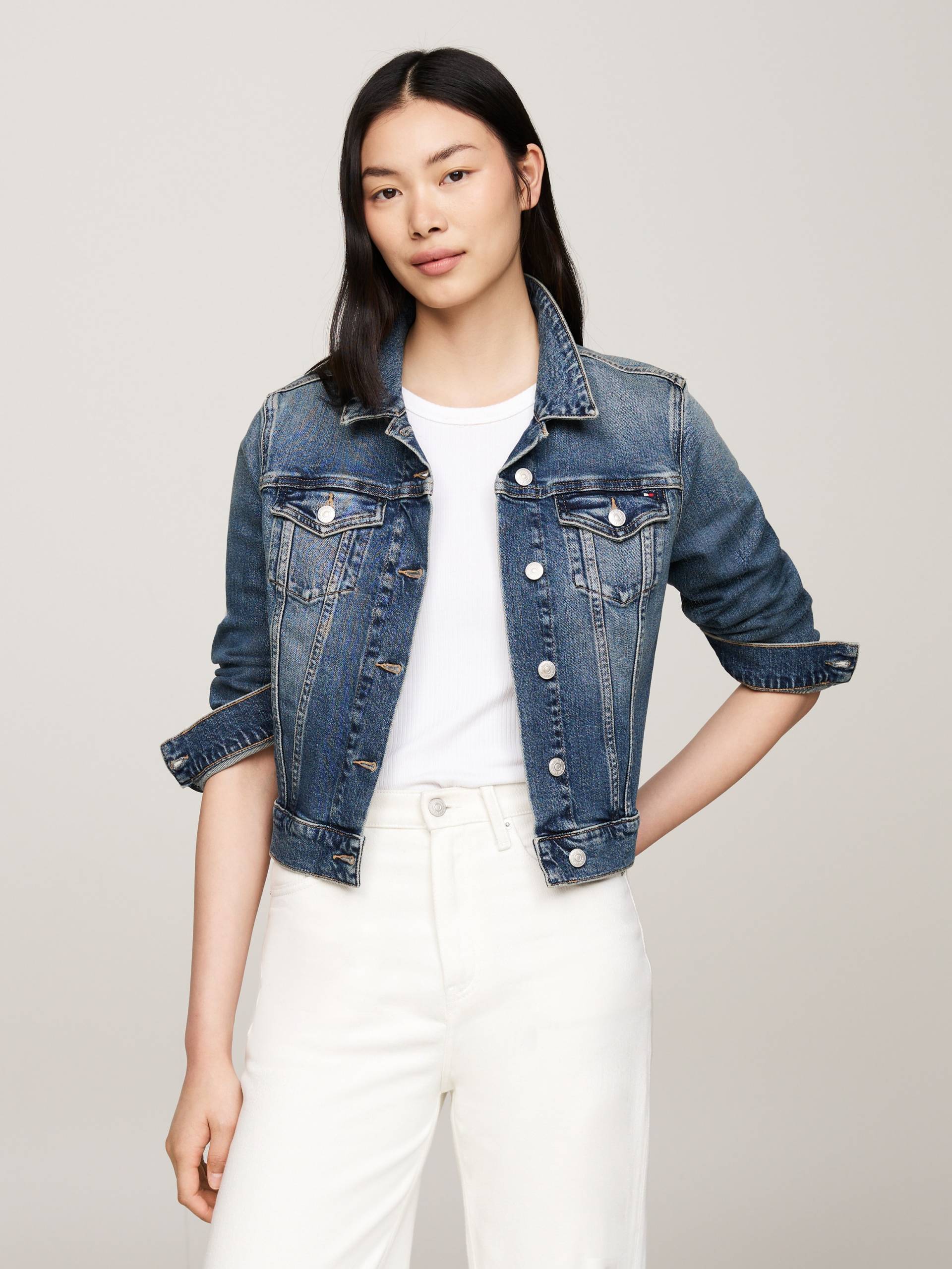 Tommy Hilfiger Jeansjacke, mit Logostickerei Tommy Hilfiger Jeansjacke, mit Logostickerei von Tommy Hilfiger
