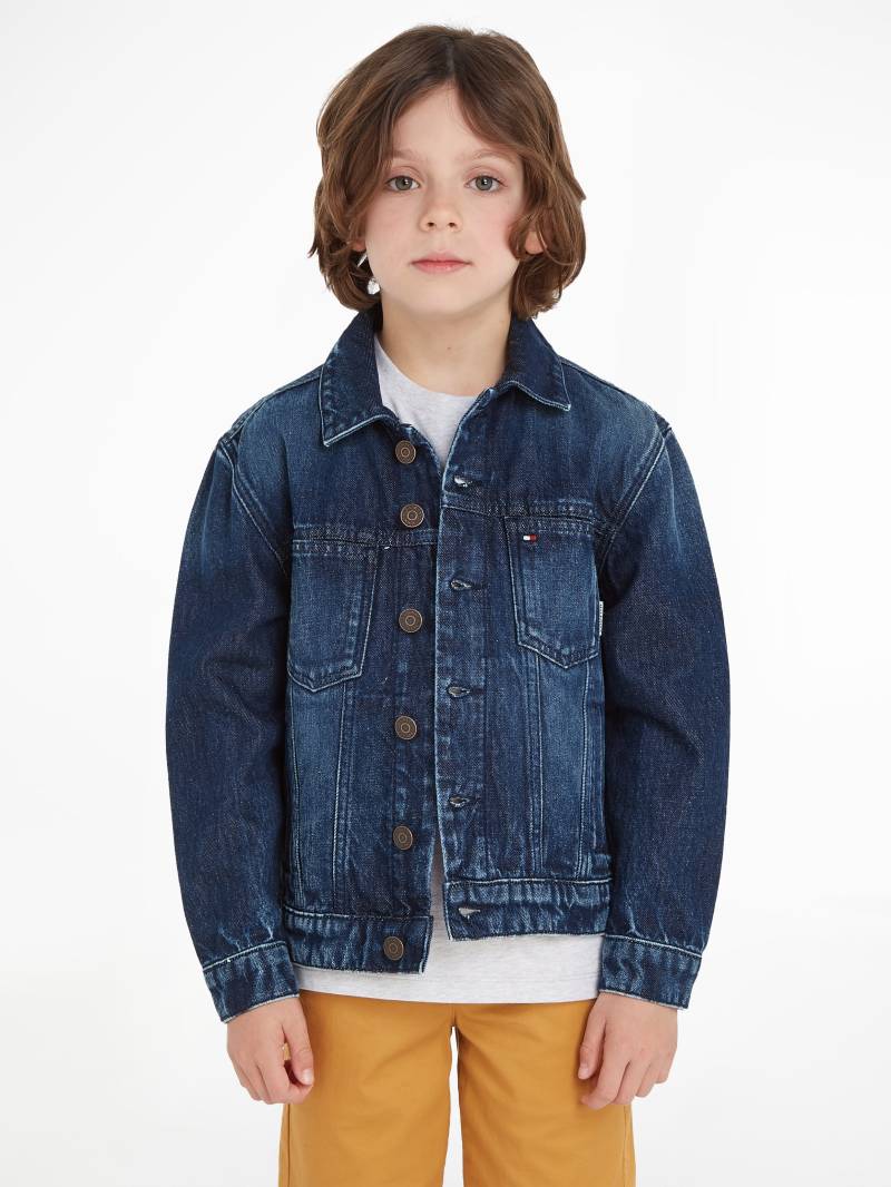 Tommy Hilfiger Jeansjacke »OVERSIZED TRUCKER DARK WASH«, im typischen Trucker Stil von Tommy Hilfiger