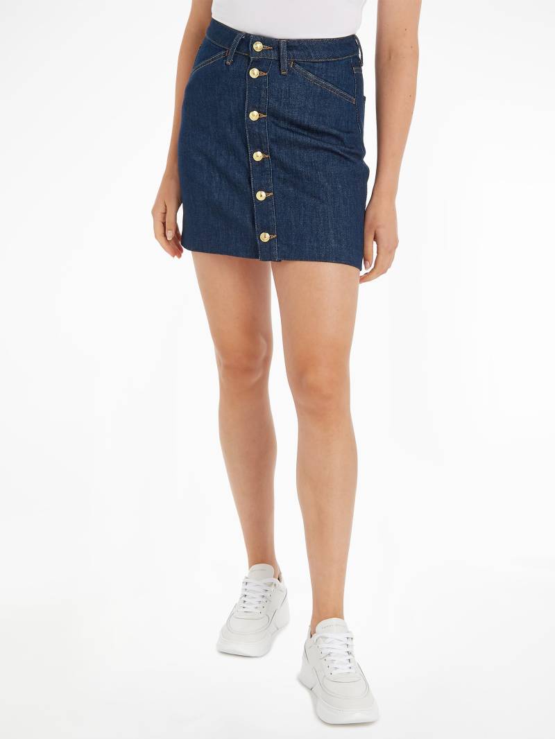 Tommy Hilfiger Jeansrock »DNM MINI SKIRT HW NALA«, Webrock mit durchgehender Knopfleiste von Tommy Hilfiger