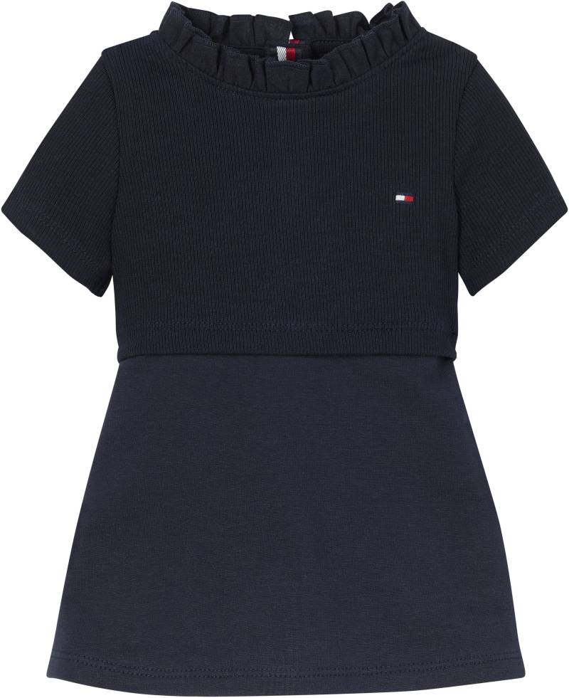 Tommy Hilfiger Jerseykleid »BABY FLAG DRESS S/S«, mit Rippenstrick von Tommy Hilfiger