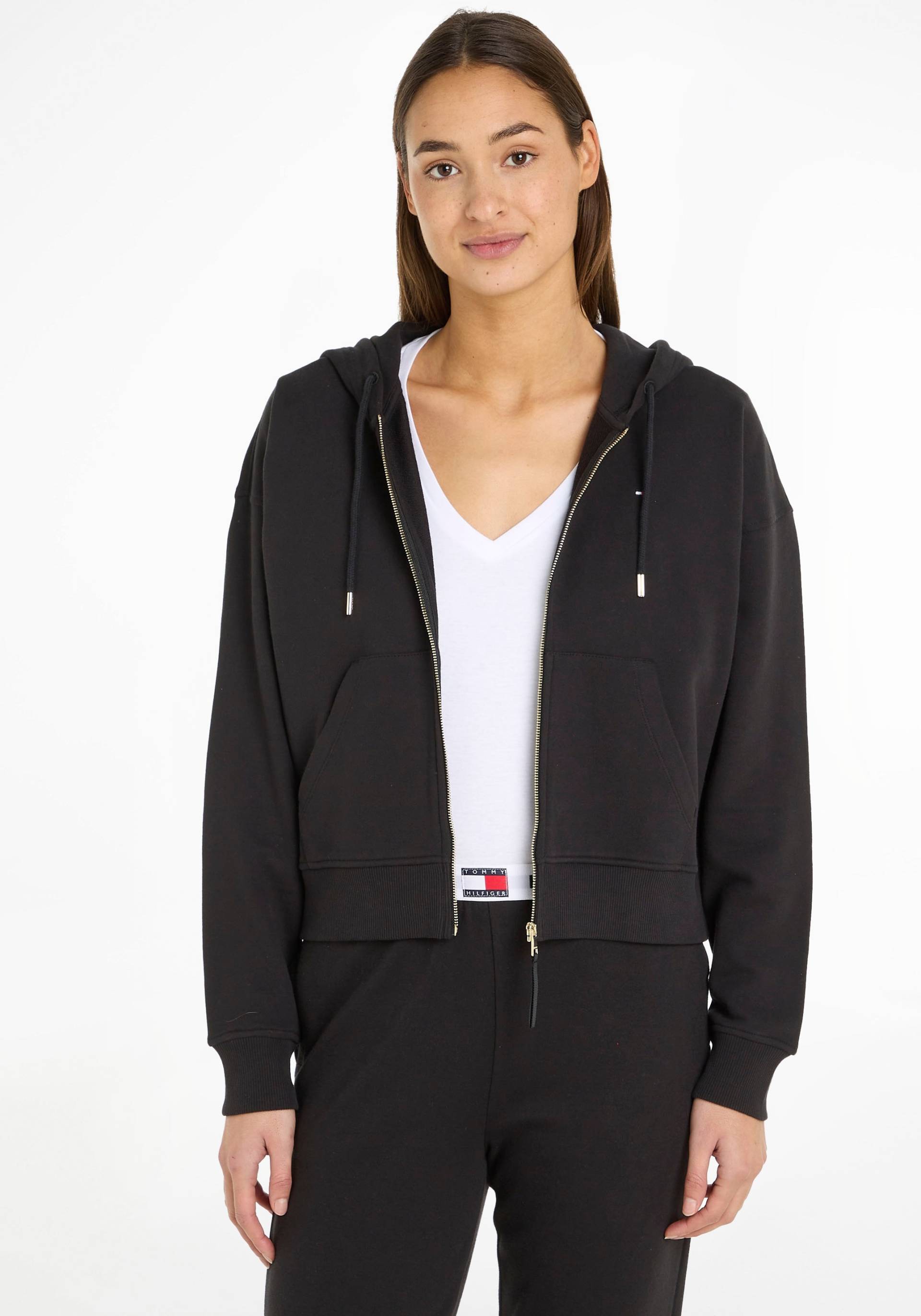 Tommy Hilfiger Kapuzensweatshirt »1985 REG P/TERRY ZIP UP HOODIE«, mit Tommy Hilfier Markenstreifen an der Kapuze von Tommy Hilfiger