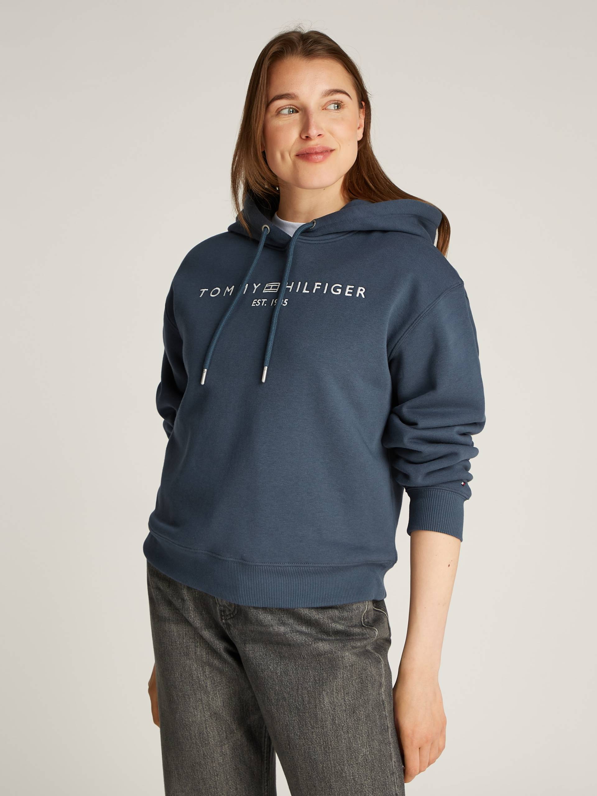 Tommy Hilfiger Kapuzensweatshirt »MDRN REG CORP LOGO HOODIE«, mit gesticktem Logo-Schriftzug von Tommy Hilfiger