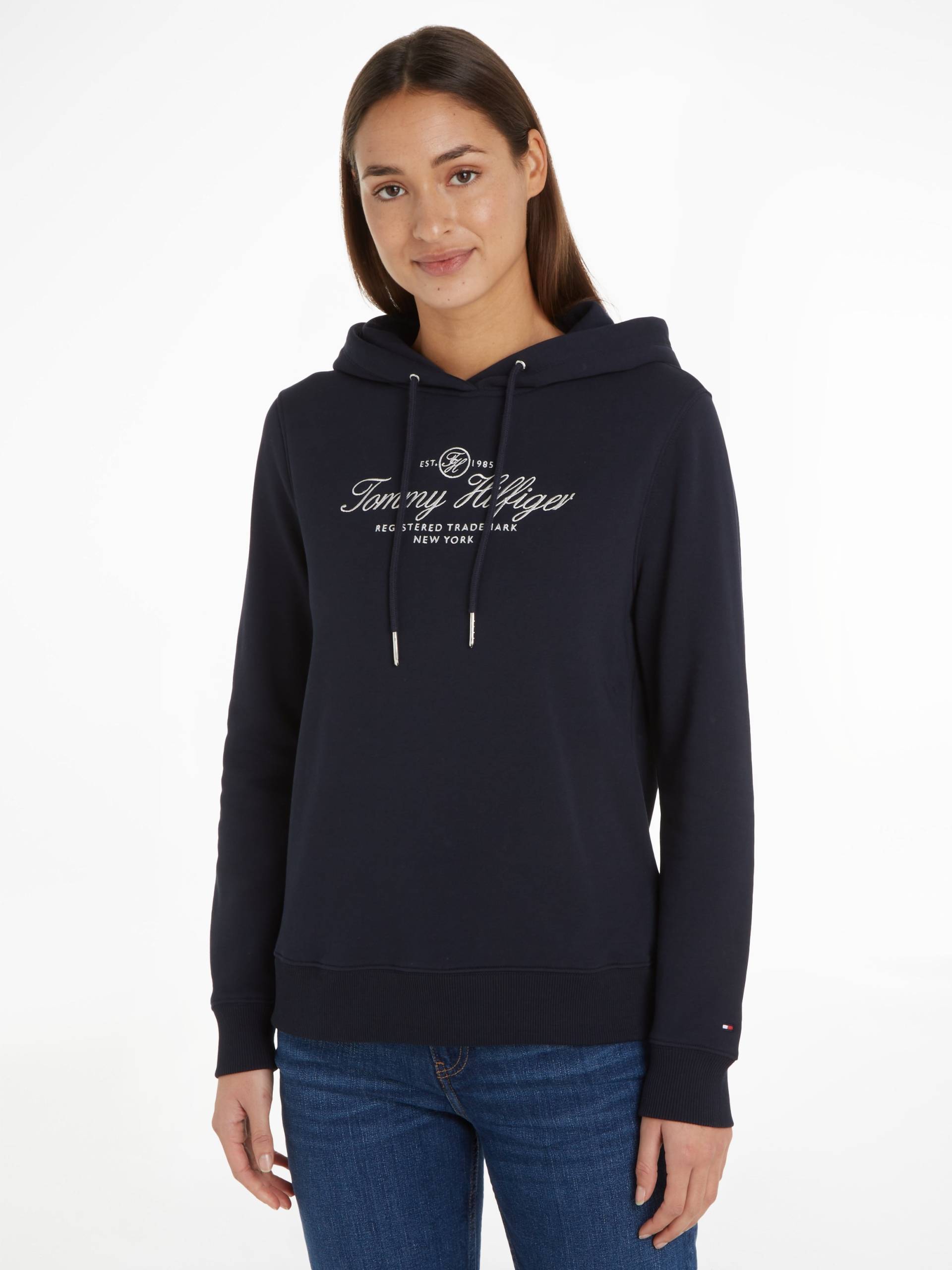 Tommy Hilfiger Kapuzensweatshirt »REGULAR HILFIGER SCRIPT HOODIE«, mit grosser Logo-Stickerei auf der Brust von Tommy Hilfiger