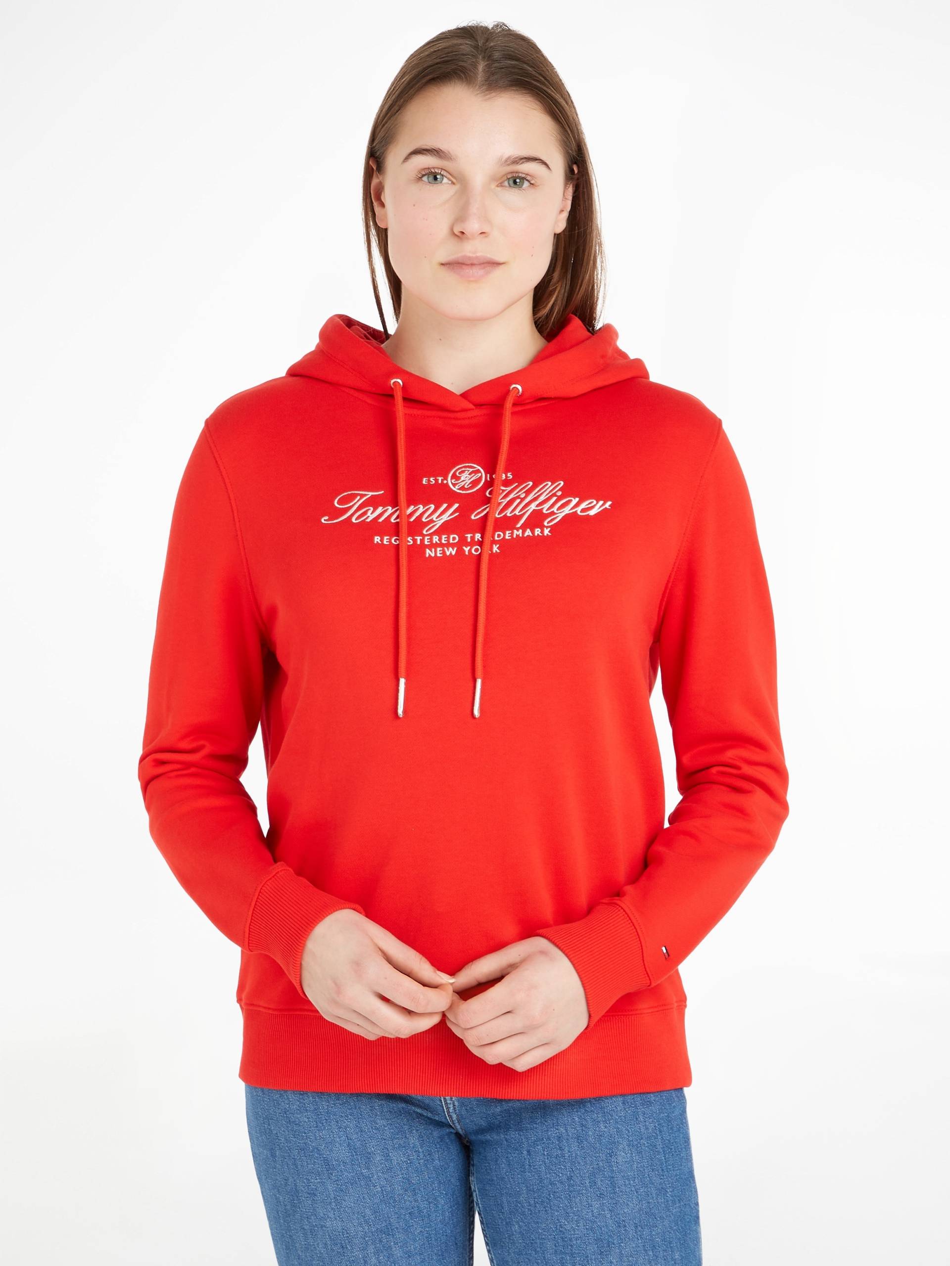 Tommy Hilfiger Kapuzensweatshirt »REGULAR HILFIGER SCRIPT HOODIE«, mit grosser Logo-Stickerei auf der Brust von Tommy Hilfiger