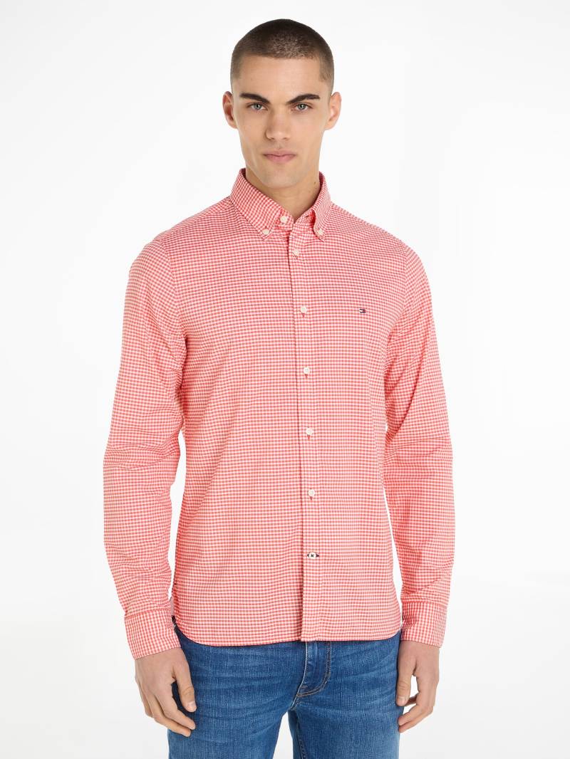 Tommy Hilfiger Karohemd »FLEX TEXTURED GINGHAM SF SHIRT«, mit kleiner Logostickerei von Tommy Hilfiger