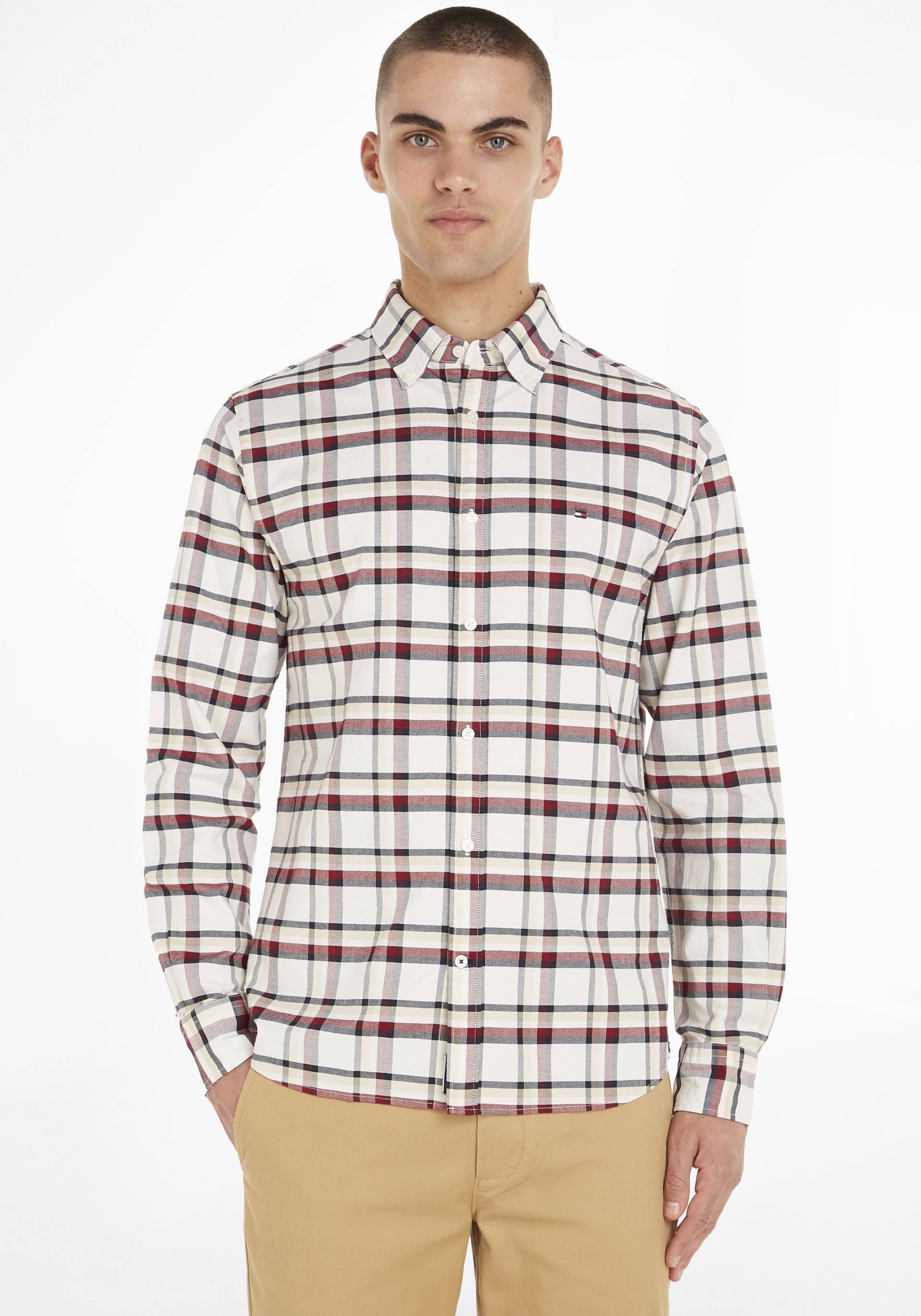 Tommy Hilfiger Karohemd »SMALL GLOBAL STRIPE CHK RF SHIRT« von Tommy Hilfiger