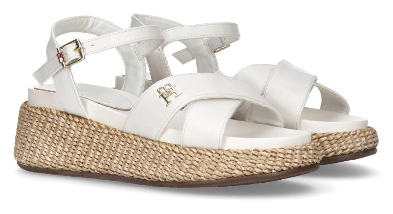 Tommy Hilfiger Keilsandalette »PLATFORM SANDAL«, Sommerschuh, Sandale, Keilabsatz, mit modischer Bastsohle von Tommy Hilfiger