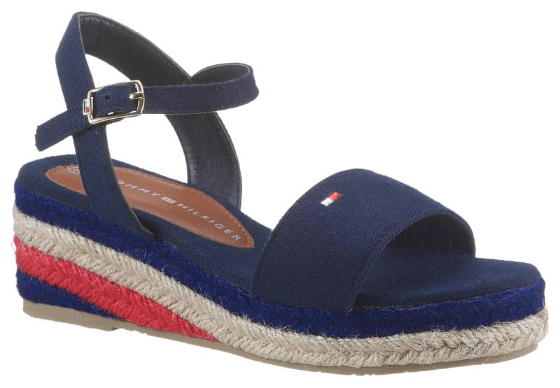 Tommy Hilfiger Keilsandalette »ROPE WEDGE SANDAL«, mit farbigem Juteabsatz von Tommy Hilfiger