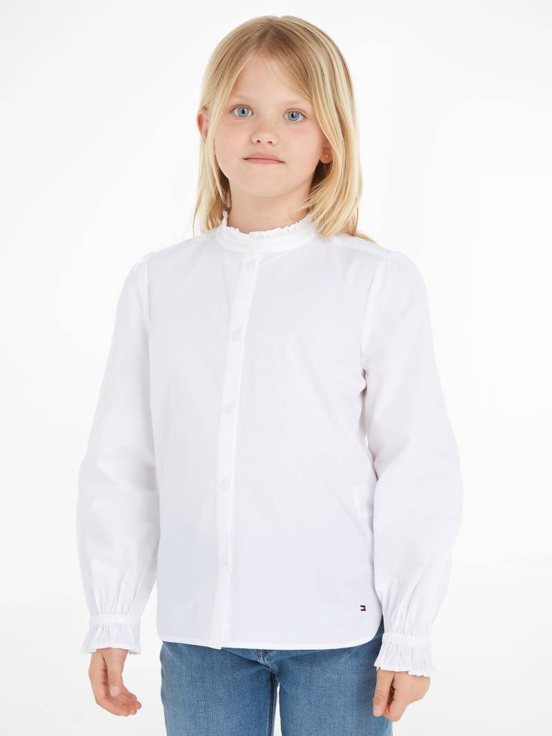 Tommy Hilfiger Rüschenbluse »RUFFLE COLLAR SHIRT«, Stehkragen & Ärmelabschluss mit Rüsche von Tommy Hilfiger