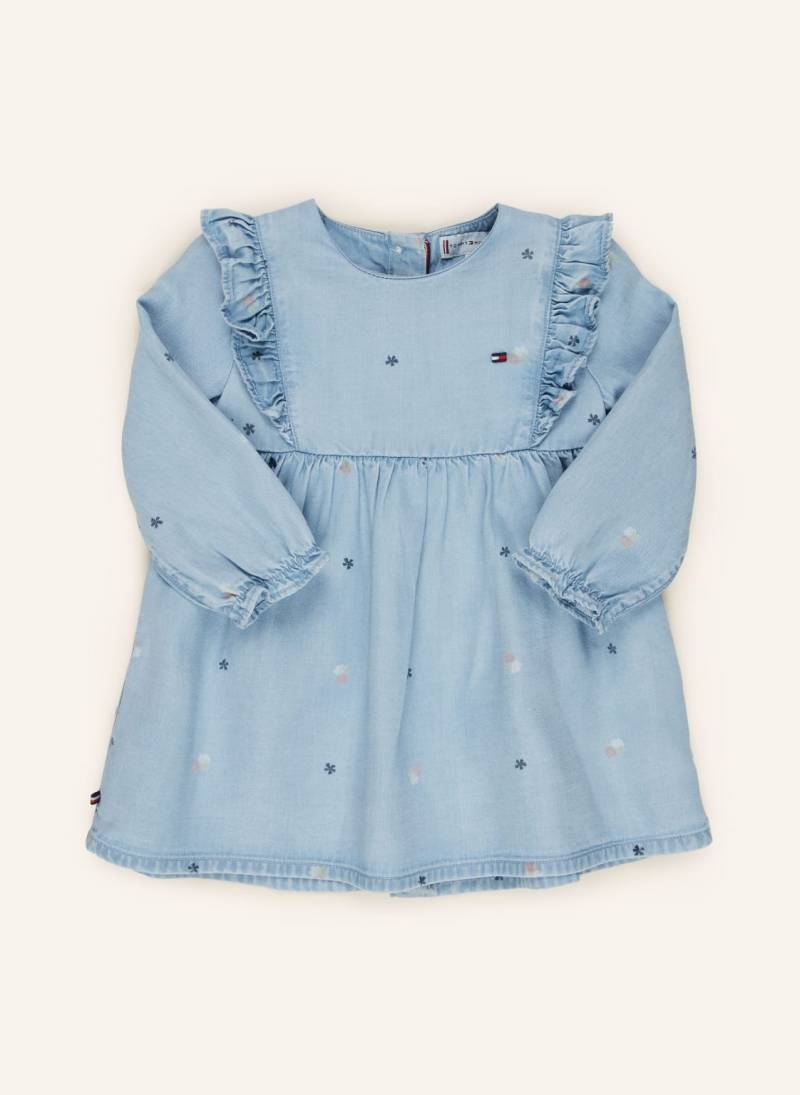 Tommy Hilfiger Kleid In Jeansoptik Mit Rüschen blau von Tommy Hilfiger