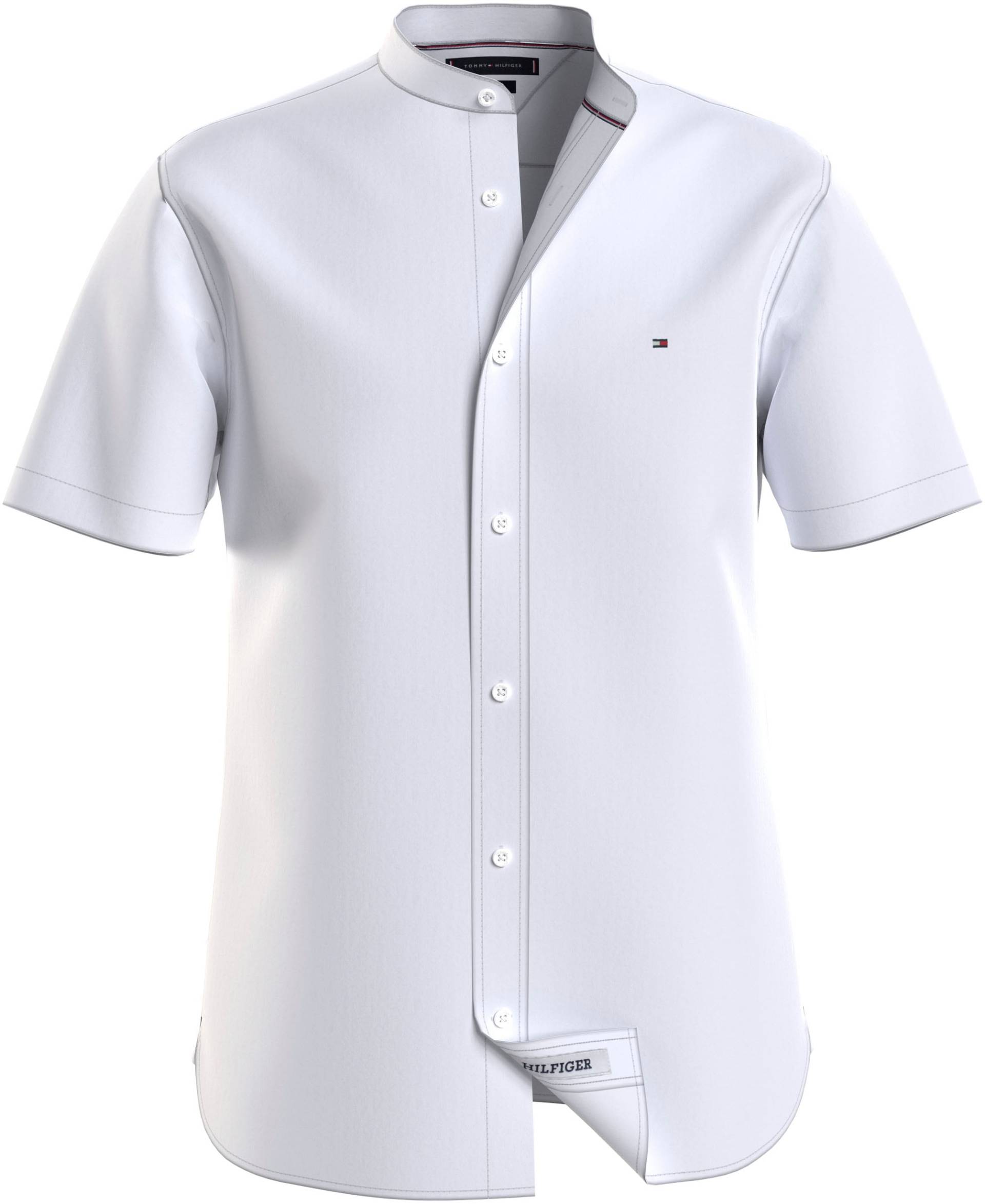 Tommy Hilfiger Kurzarmhemd »FLEX POPLIN MAO RF SHIRT«, Markenstickerei von Tommy Hilfiger