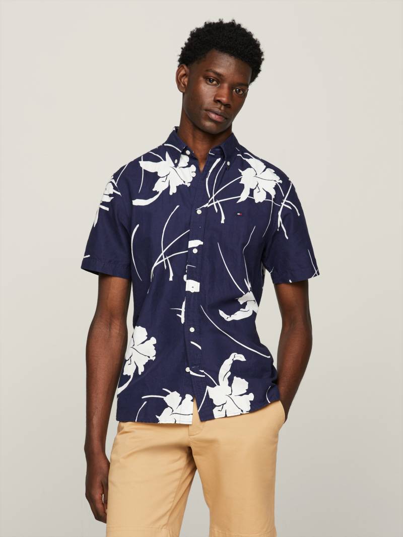 Tommy Hilfiger Kurzarmhemd »LARGE TROPICAL PRT SHIRT«, kontrastfarbener Blumenprint von Tommy Hilfiger