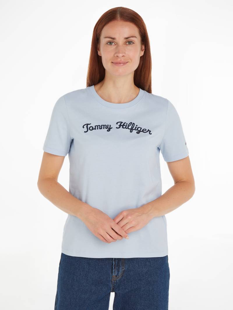 Tommy Hilfiger Kurzarmshirt »REG SCRIPT C-NK SS«, mit Tommy Hilfiger Script Logo-Schriftzug von Tommy Hilfiger