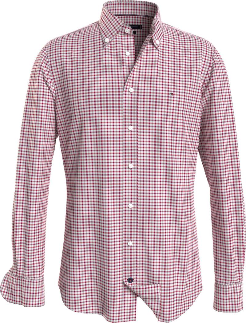 Tommy Hilfiger Langarmhemd »CL W-OXFORD CHECK RF SHIRT«, mit dezenter Labelflag auf der Brust von Tommy Hilfiger