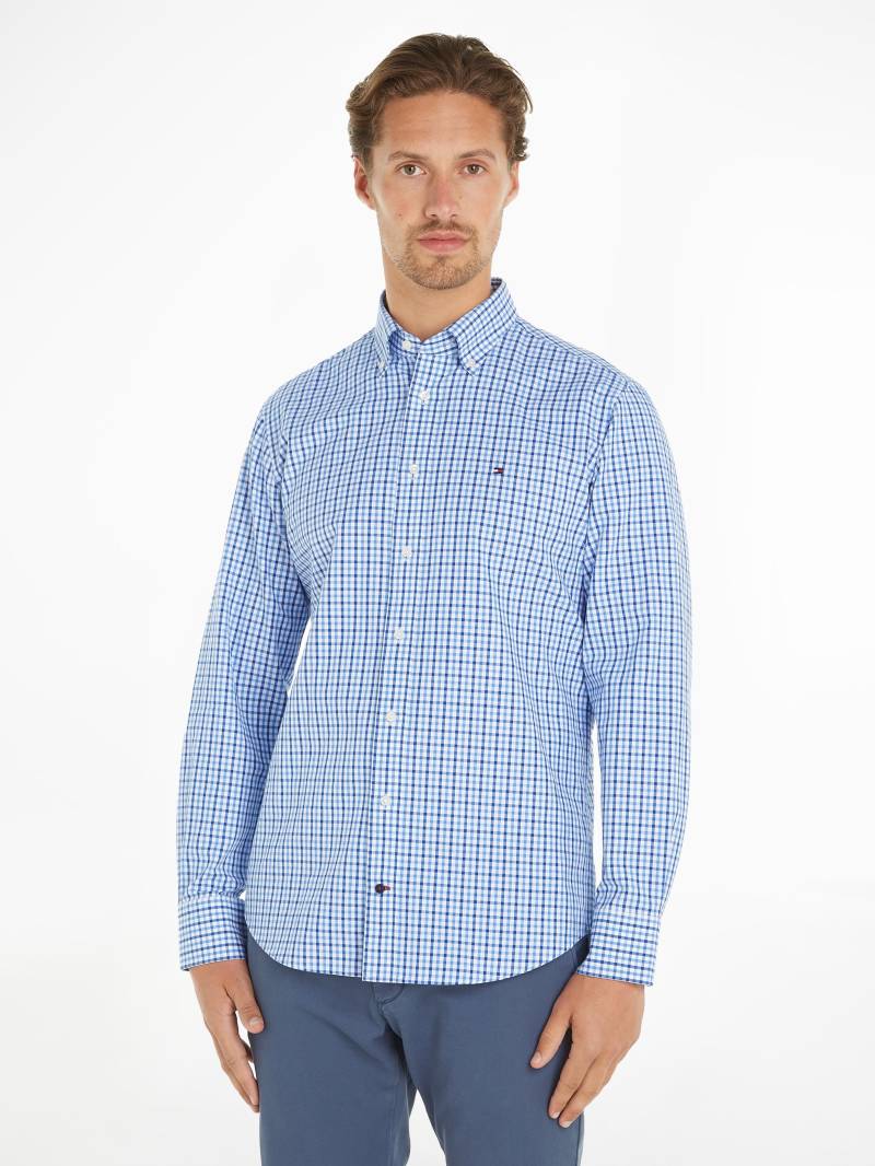 Tommy Hilfiger Langarmhemd »CL W-OXFORD CHECK RF SHIRT«, mit dezenter Labelflag auf der Brust von Tommy Hilfiger