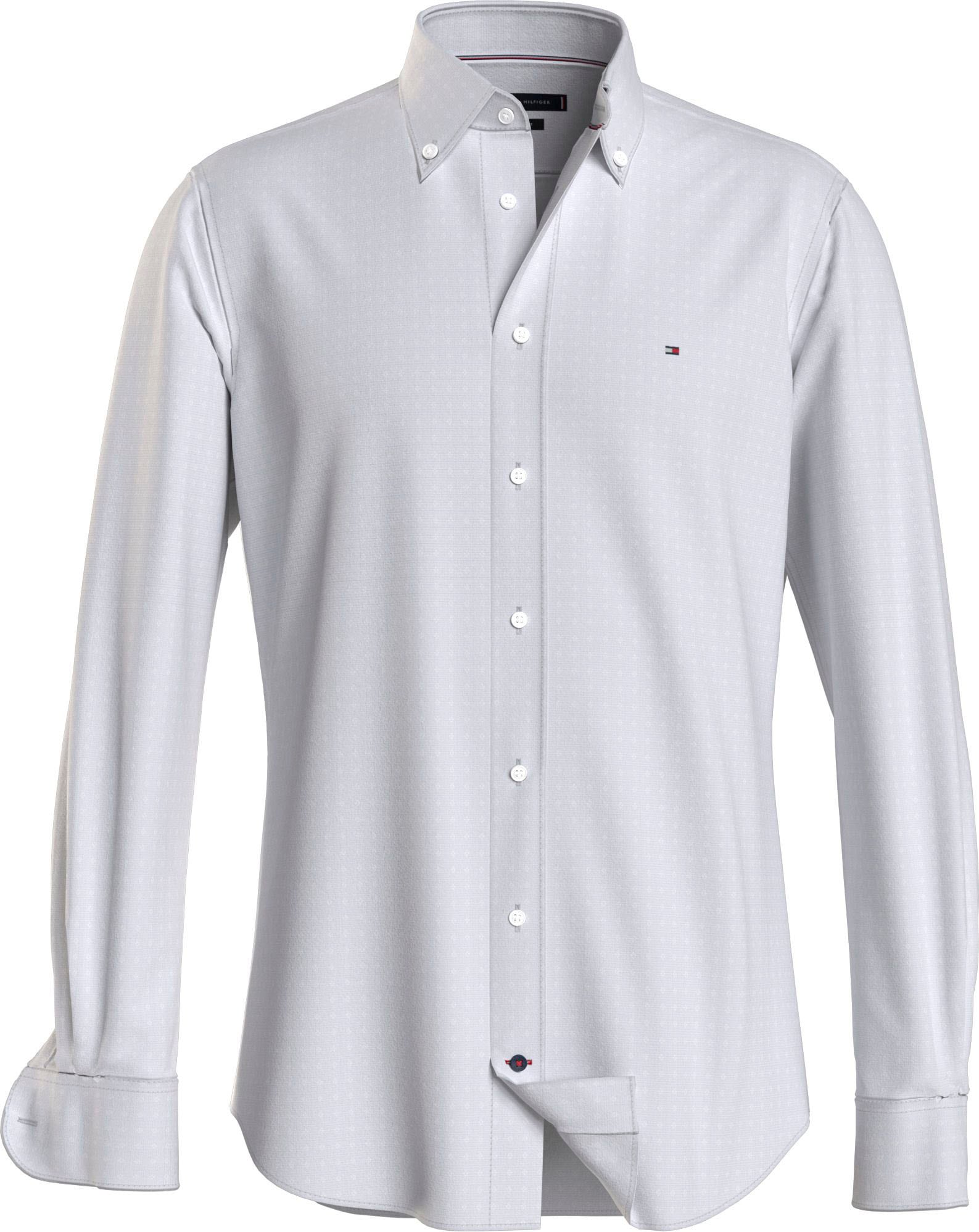 Tommy Hilfiger Langarmhemd »CL W-OXFORD DOBBY RF SHIRT«, mit dezenter Labelflag auf der Brust von Tommy Hilfiger