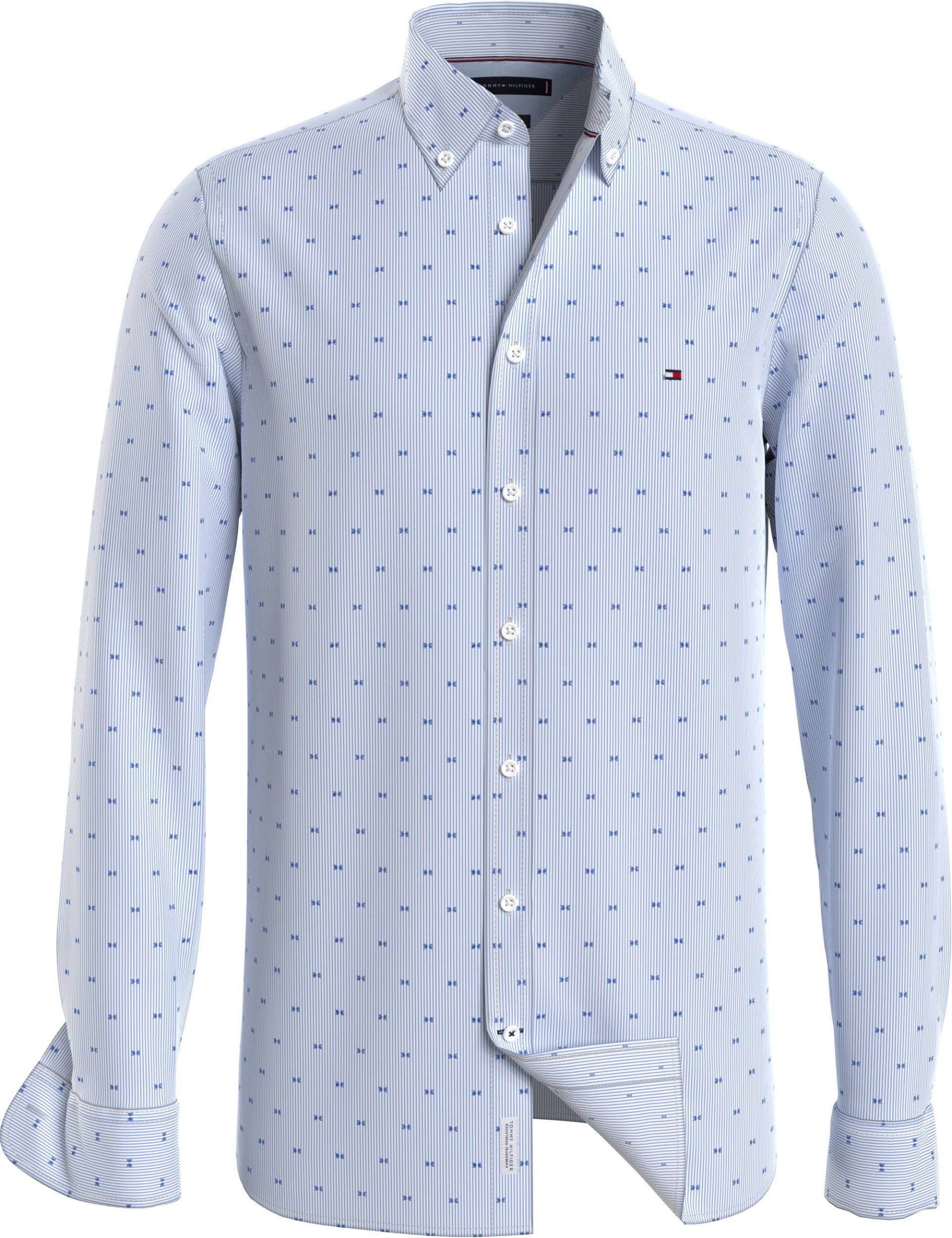 Tommy Hilfiger Langarmhemd »FIL COUPE SF SHIRT«, mit durchgehender Knopfleiste von Tommy Hilfiger