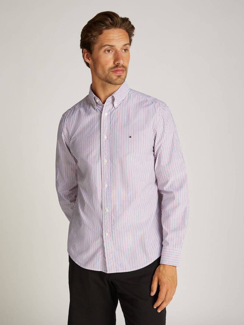 Tommy Hilfiger Langarmhemd »FLEX POPLIN CLASSIC STP RF SHIRT«, mit Sreifenmuster von Tommy Hilfiger