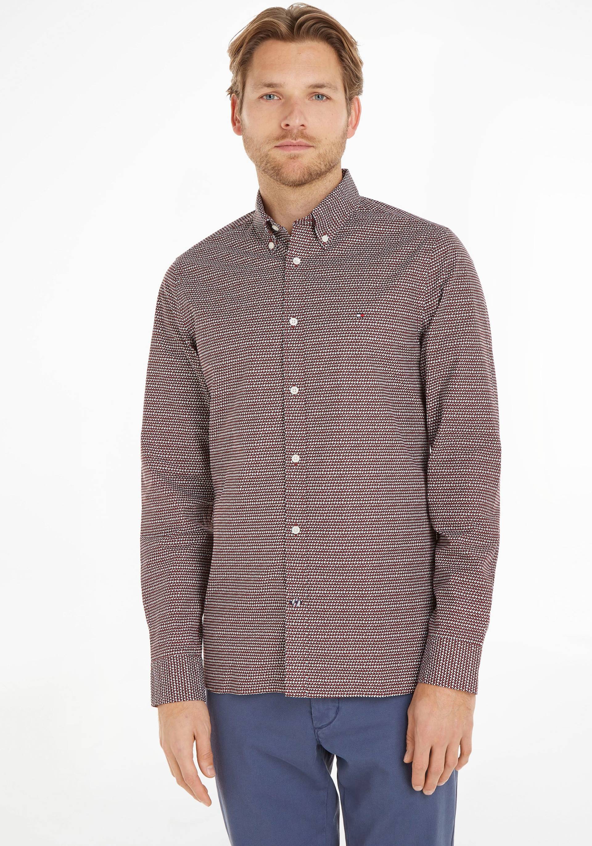 Tommy Hilfiger Langarmhemd »SMALL RETRO PRINT SF SHIRT«, mit Button-down-Kragen von Tommy Hilfiger