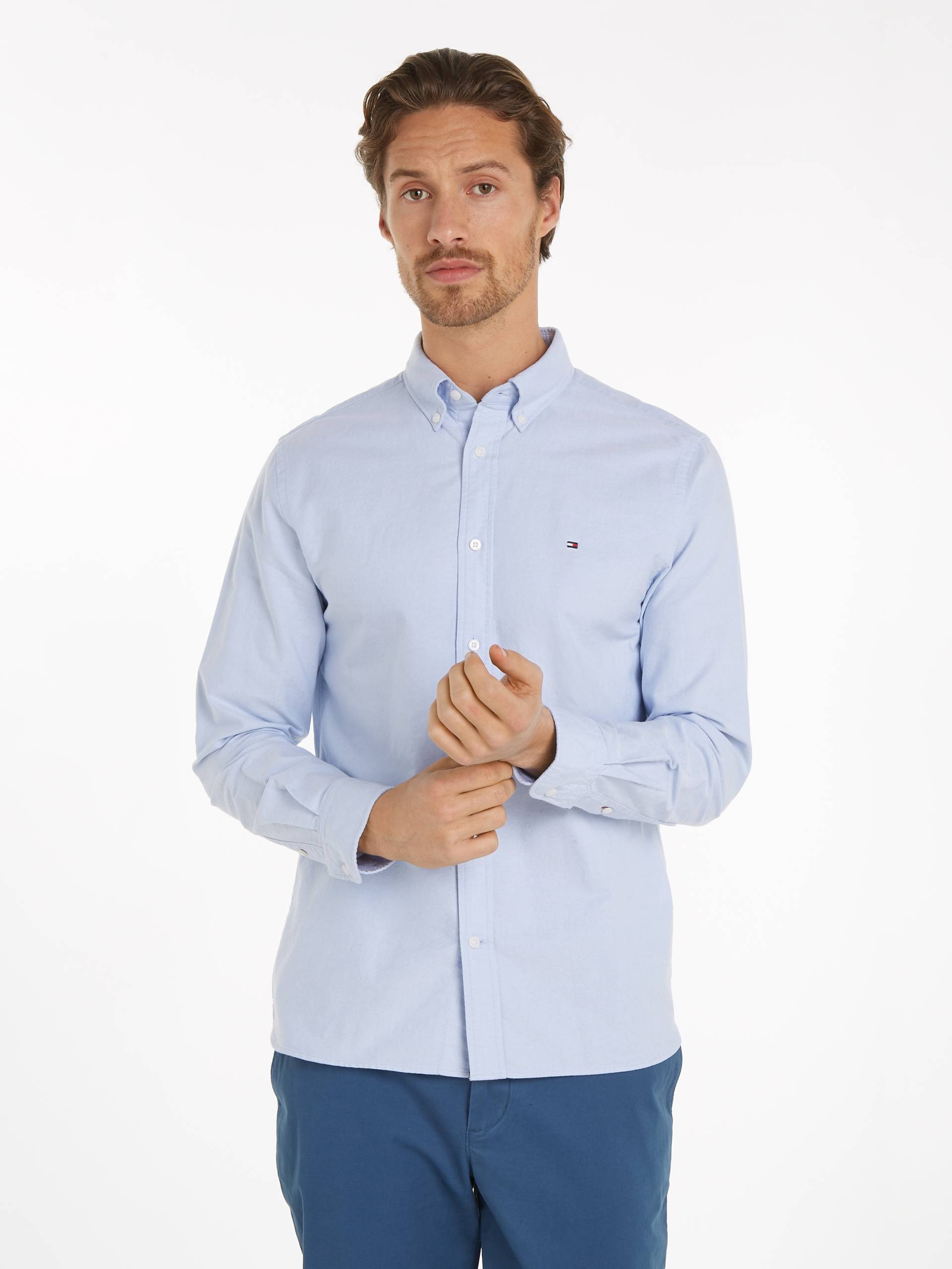 Tommy Hilfiger Langarmhemd »SOLID HERITAGE OXFORD RF SHIRT« von Tommy Hilfiger