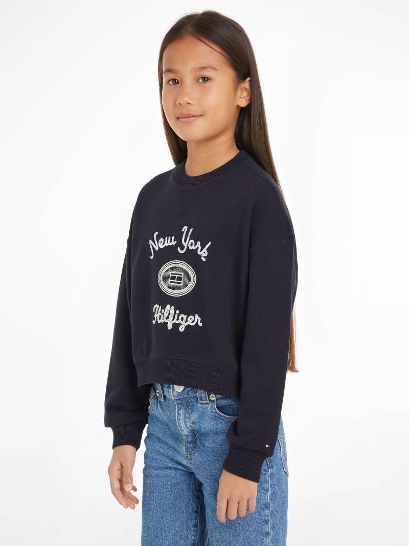 Tommy Hilfiger Langarmshirt »HILFIGER NY EMBROIDERED CREWNECK«, Kinder bis 16 Jahre mit Logostickerei von Tommy Hilfiger