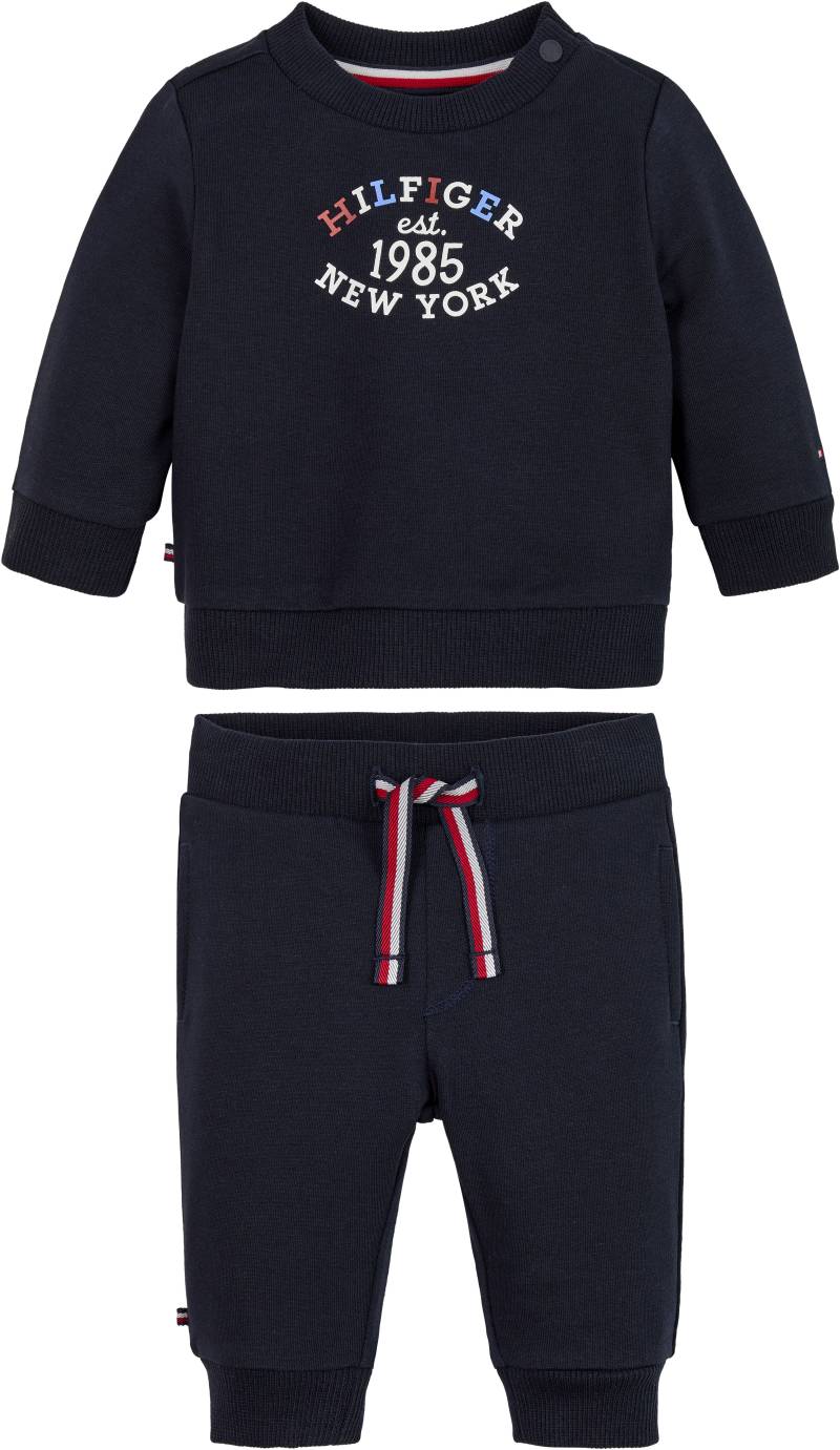 Tommy Hilfiger Langarmshirt & Hose »MONOTYPE OVAL 2 PIECE SET«, Baby bis 2 Jahre, grosser Logodruck, Drucker am Ausschnitt von Tommy Hilfiger