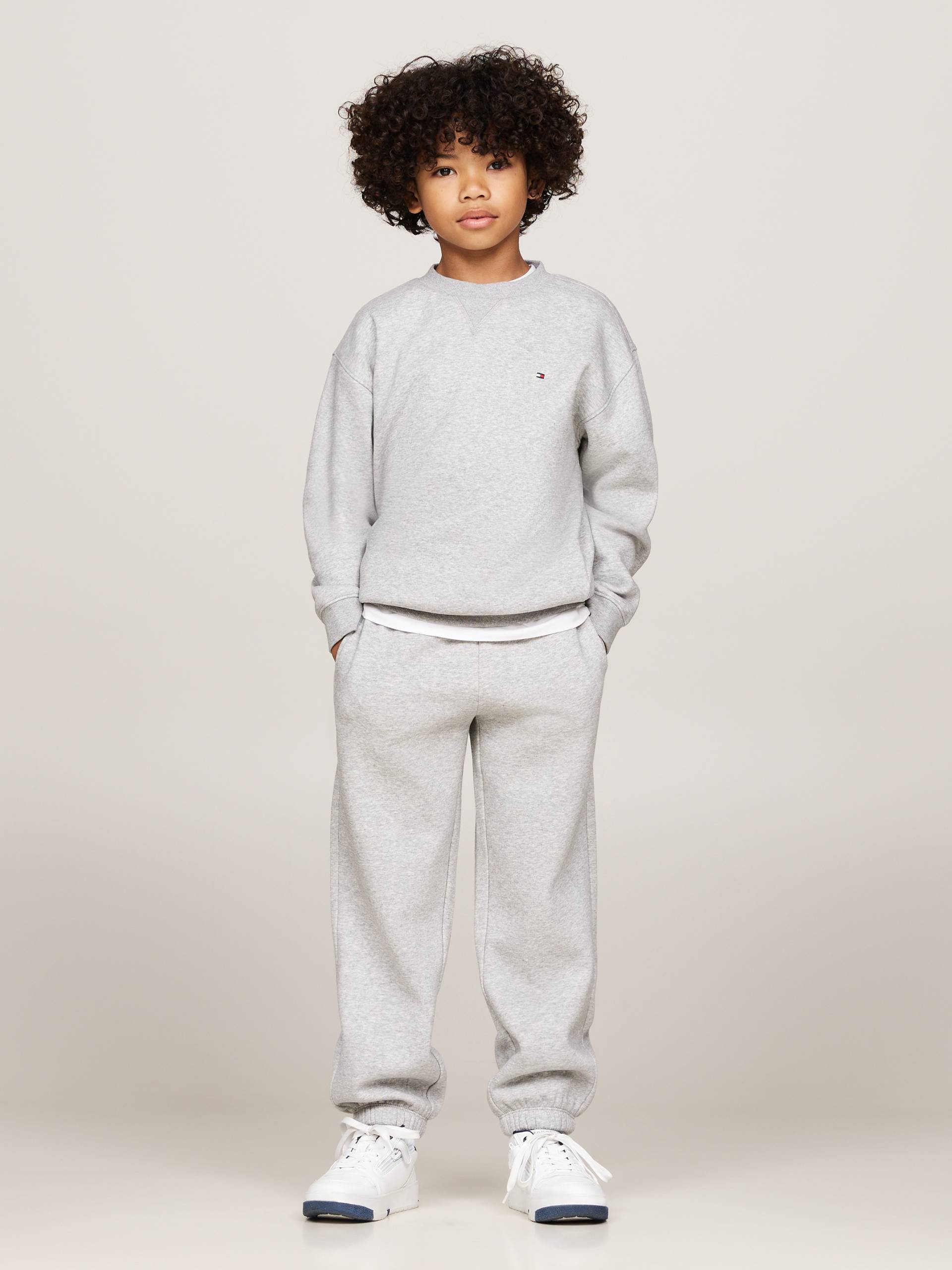 Tommy Hilfiger Langarmshirt & Hose »U TIMELESS FLEECE SET«, Babys bis 2 Jahre, melierte Ware von Tommy Hilfiger