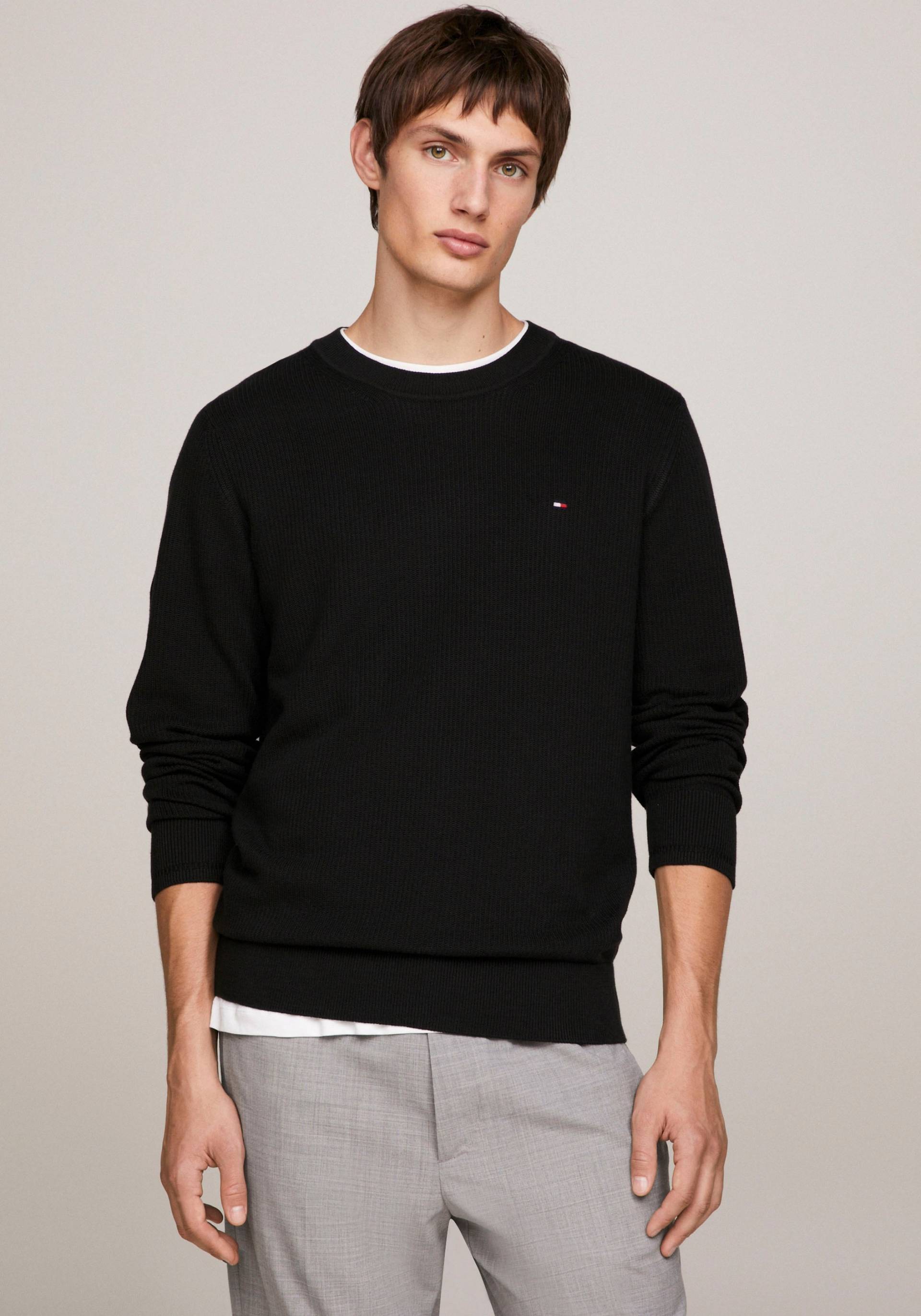 Tommy Hilfiger Longpullover »CHAIN RIDGE STRUCTURE C NECK«, mit Rundhalsausschnitt von Tommy Hilfiger