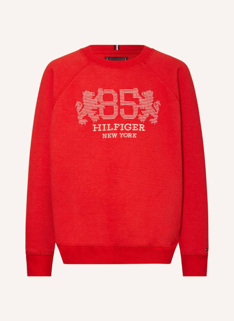 Tommy Hilfiger Longsleeve Aus Piqué rot von Tommy Hilfiger