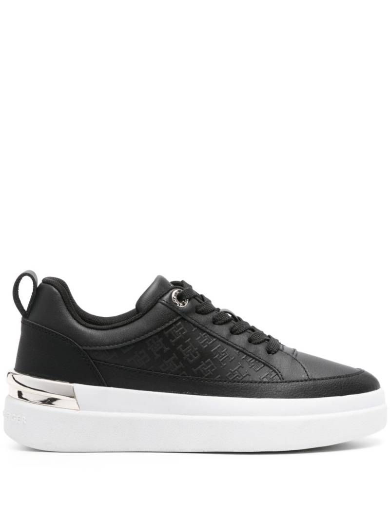 Tommy Hilfiger Lux Court leather sneakers - Black von Tommy Hilfiger