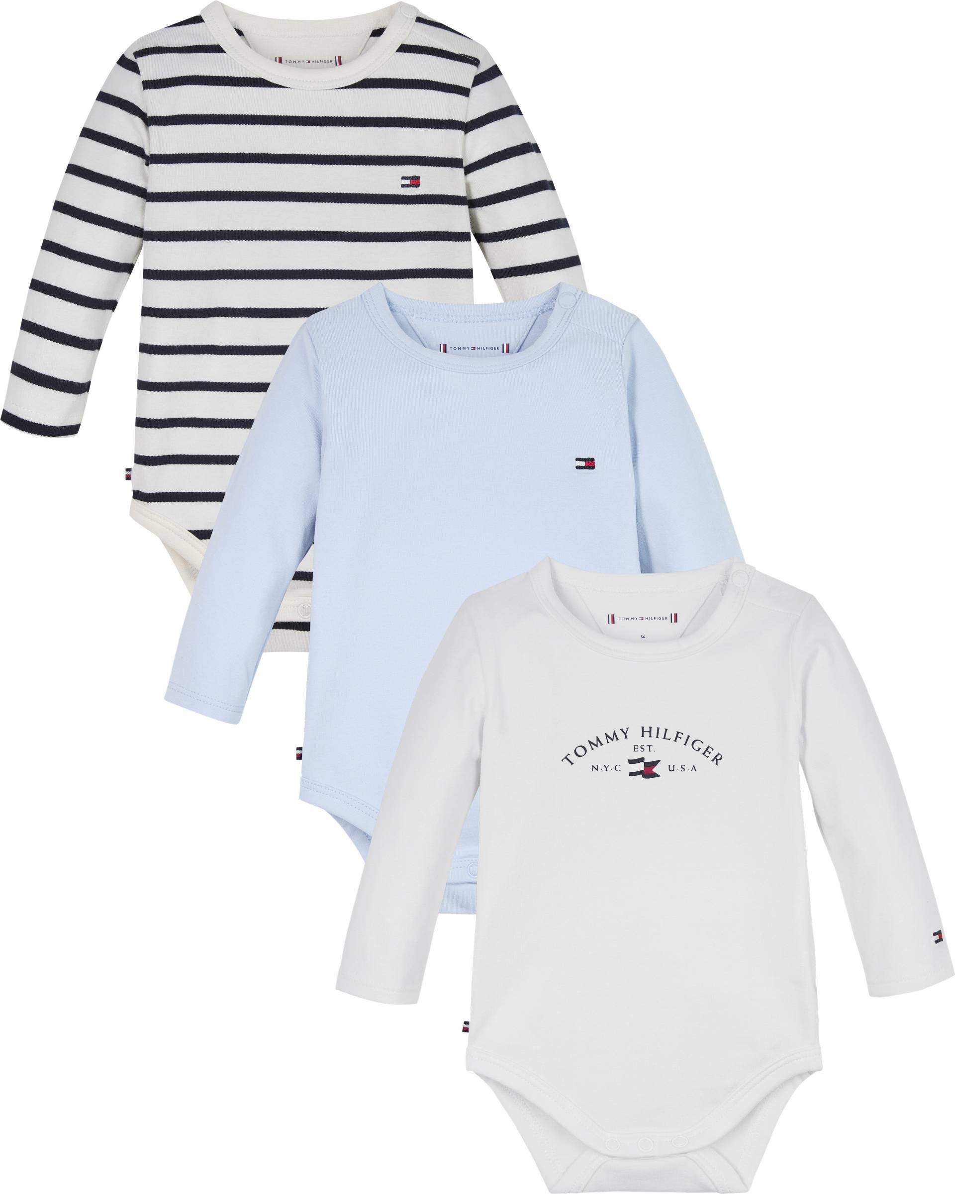 Tommy Hilfiger Neugeborenen-Geschenkset »ESSENTIAL 3 PACK BODY GIFTPACK«, mit Logo-Stickereien von Tommy Hilfiger