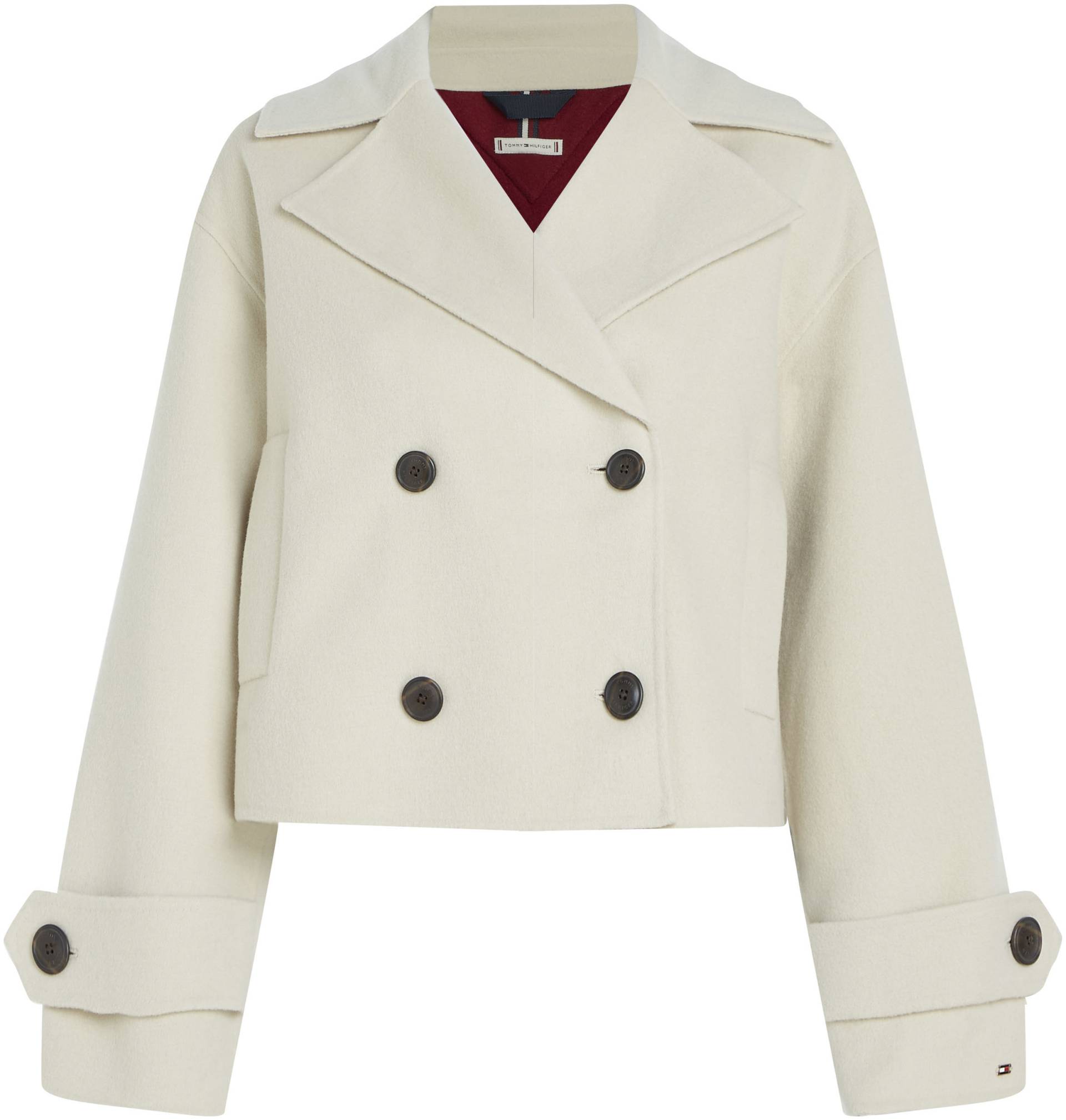 Tommy Hilfiger Outdoorjacke »DF WOOL BLEND COLORBLOCK PEACOAT«, mit doppelreihigem Knopfverschluss von Tommy Hilfiger