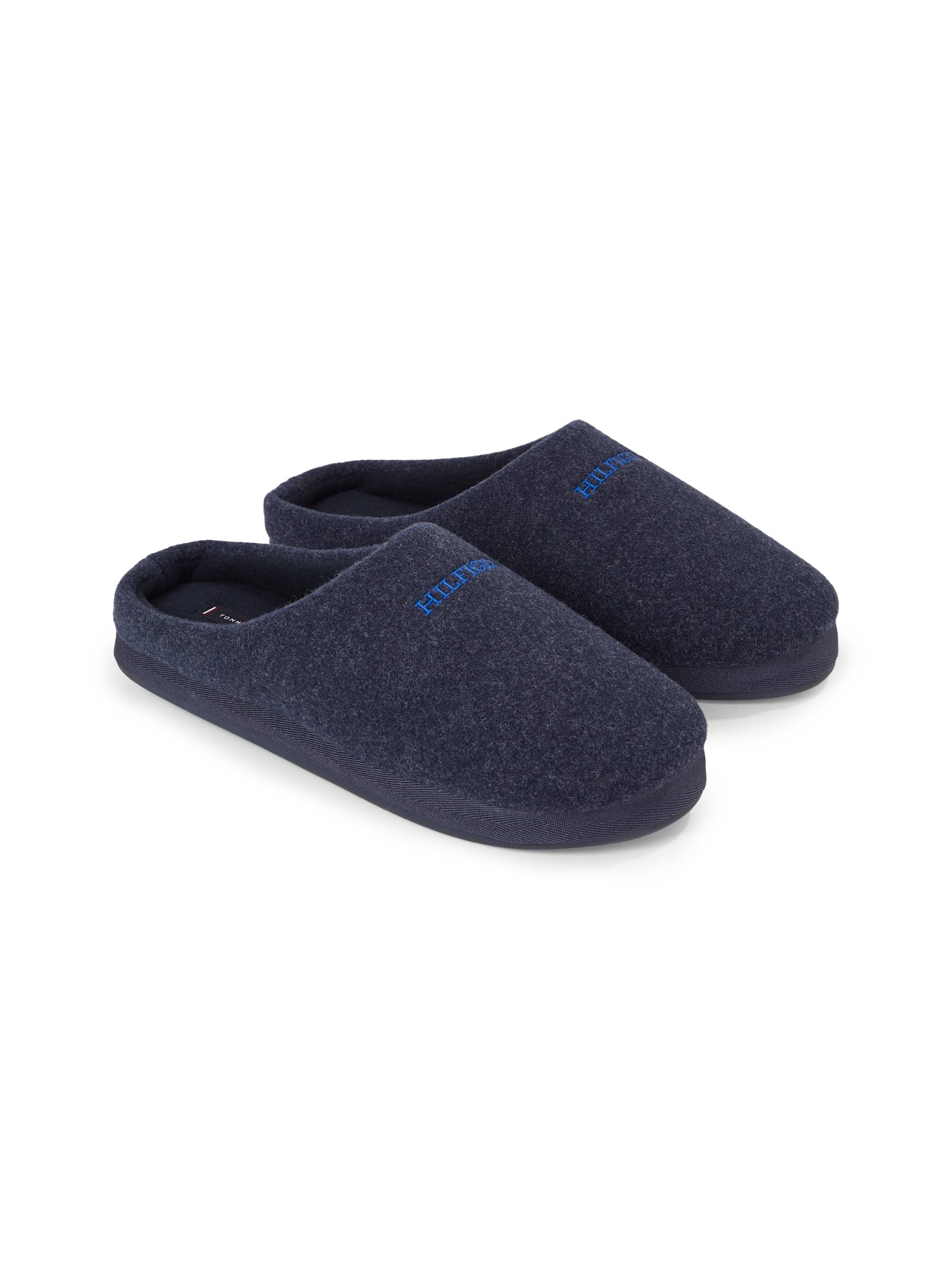 Tommy Hilfiger Pantoffel »HILFIGER WARM FELT HOMESLIPPER«, mit Logodruck von Tommy Hilfiger