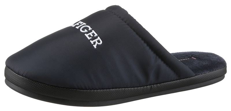 Tommy Hilfiger Pantoffel »NYLON HILFIGER HOUSE SHOE«, Casualmode, Hausschuh, Schlappen, Schlupfschuh mit Logoschriftzug von Tommy Hilfiger