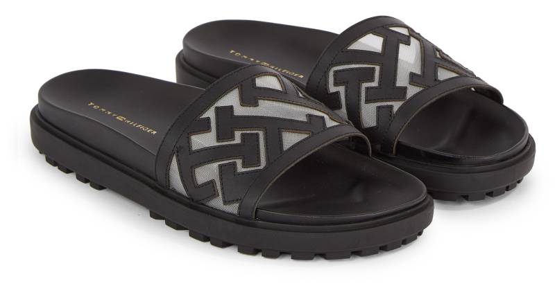 Tommy Hilfiger Pantolette »TH ELEVATED FLAT SANDAL«, mit T-Schriftzügen von Tommy Hilfiger