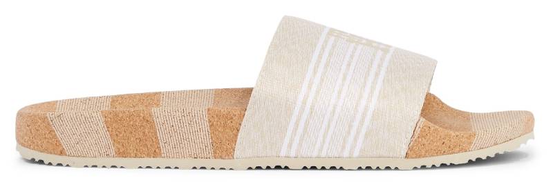 Tommy Hilfiger Pantolette »TH WOVEN SLIDE«, mit TH-Logostickerei von Tommy Hilfiger