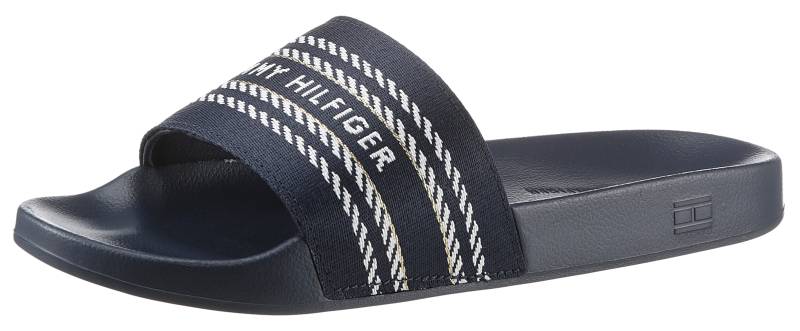 Tommy Hilfiger Pantolette »TOMMY WEBBING SLIDE«, mit Logo auf der Bandage von Tommy Hilfiger