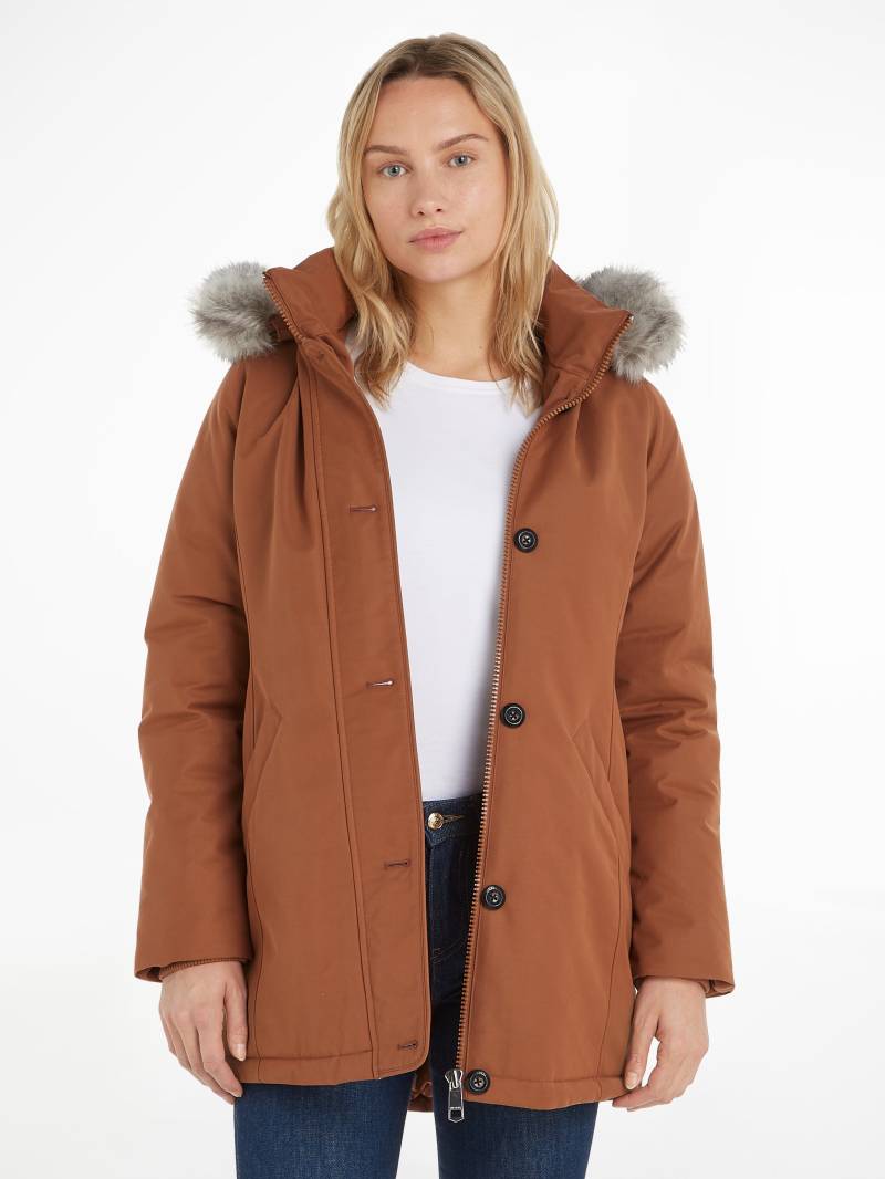 Tommy Hilfiger Parka »PADDED PARKA WITH FUR«, mit Kapuze, mit Rippstrickbündchen am Ärmelabschluss von Tommy Hilfiger