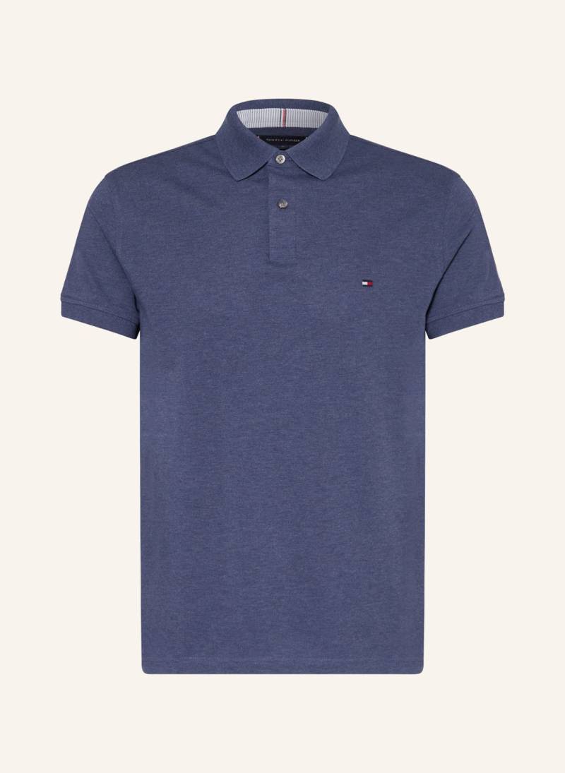 Tommy Hilfiger Piqué-Poloshirt Regular Fit blau von Tommy Hilfiger