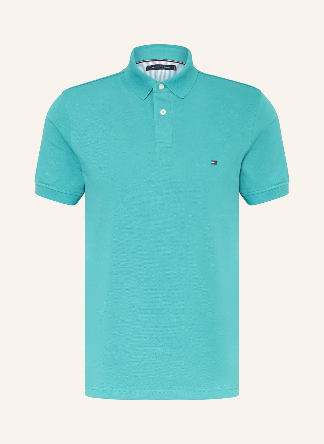 Tommy Hilfiger Piqué-Poloshirt Regular Fit blau von Tommy Hilfiger