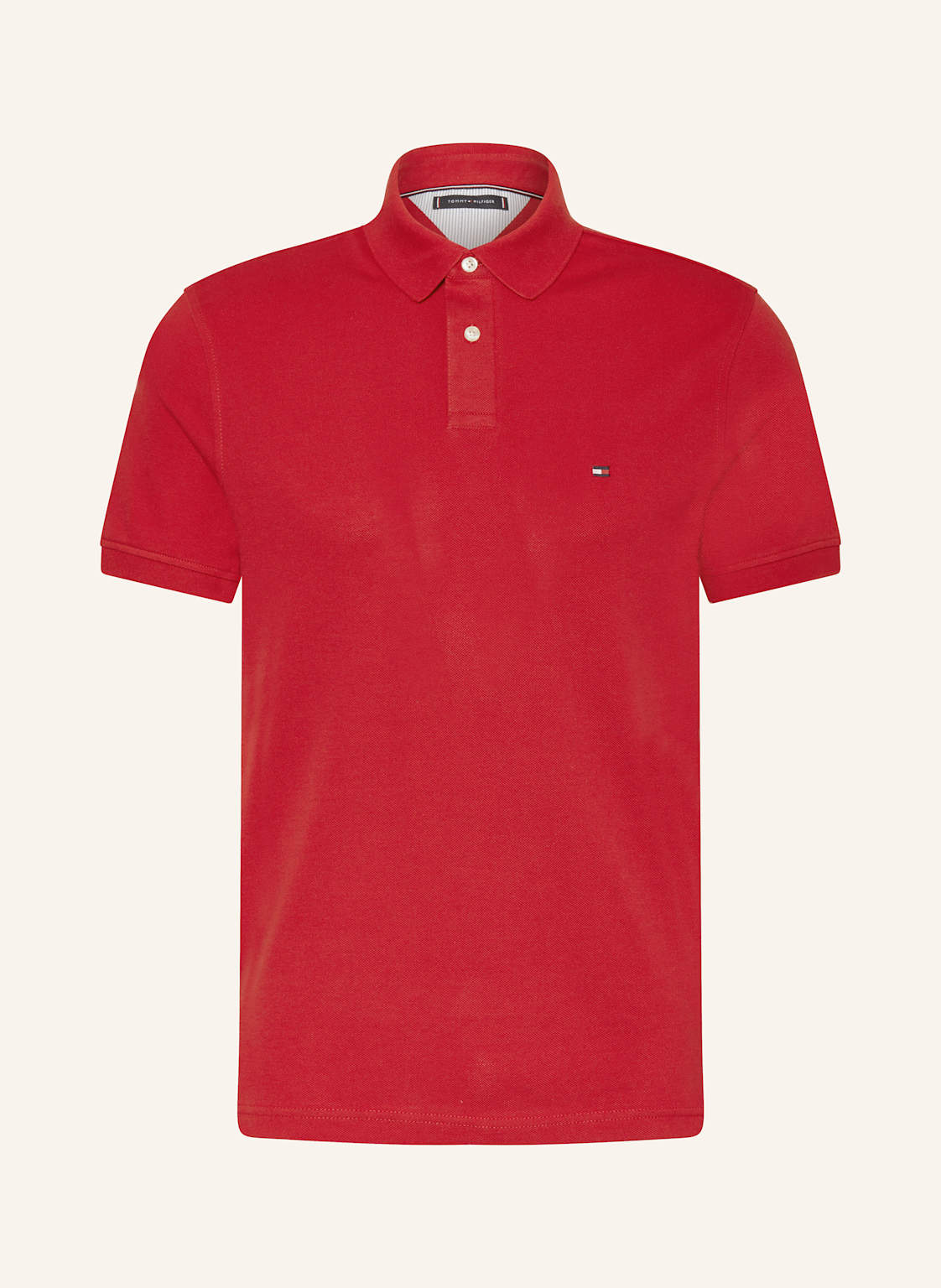 Tommy Hilfiger Piqué-Poloshirt Regular Fit rot von Tommy Hilfiger