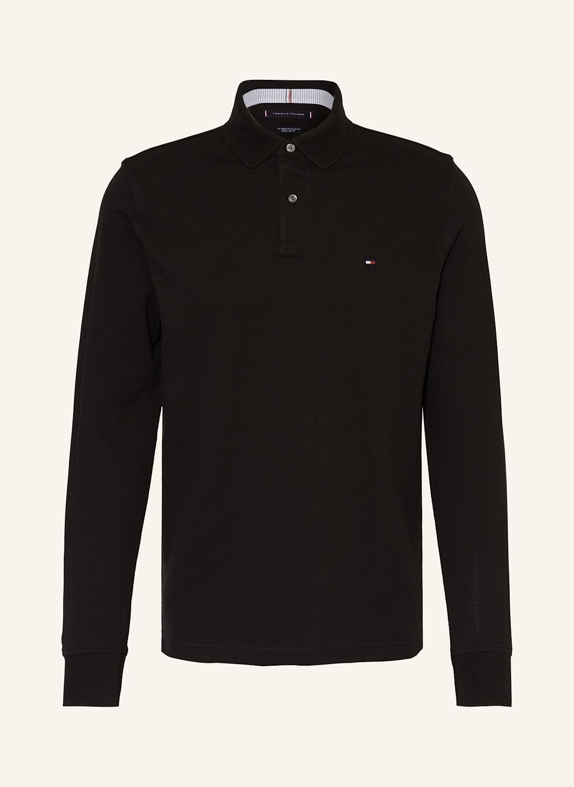 Tommy Hilfiger Piqué-Poloshirt Regular Fit schwarz von Tommy Hilfiger