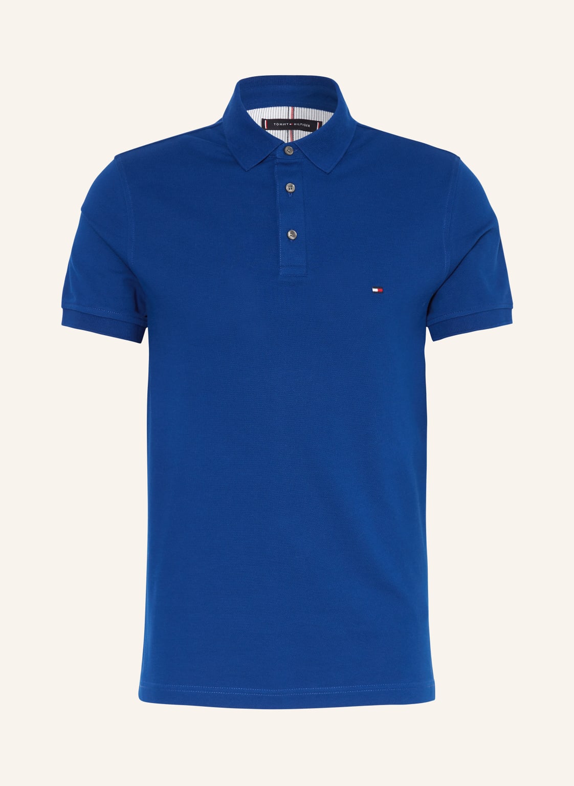 Tommy Hilfiger Piqué-Poloshirt Slim Fit blau von Tommy Hilfiger