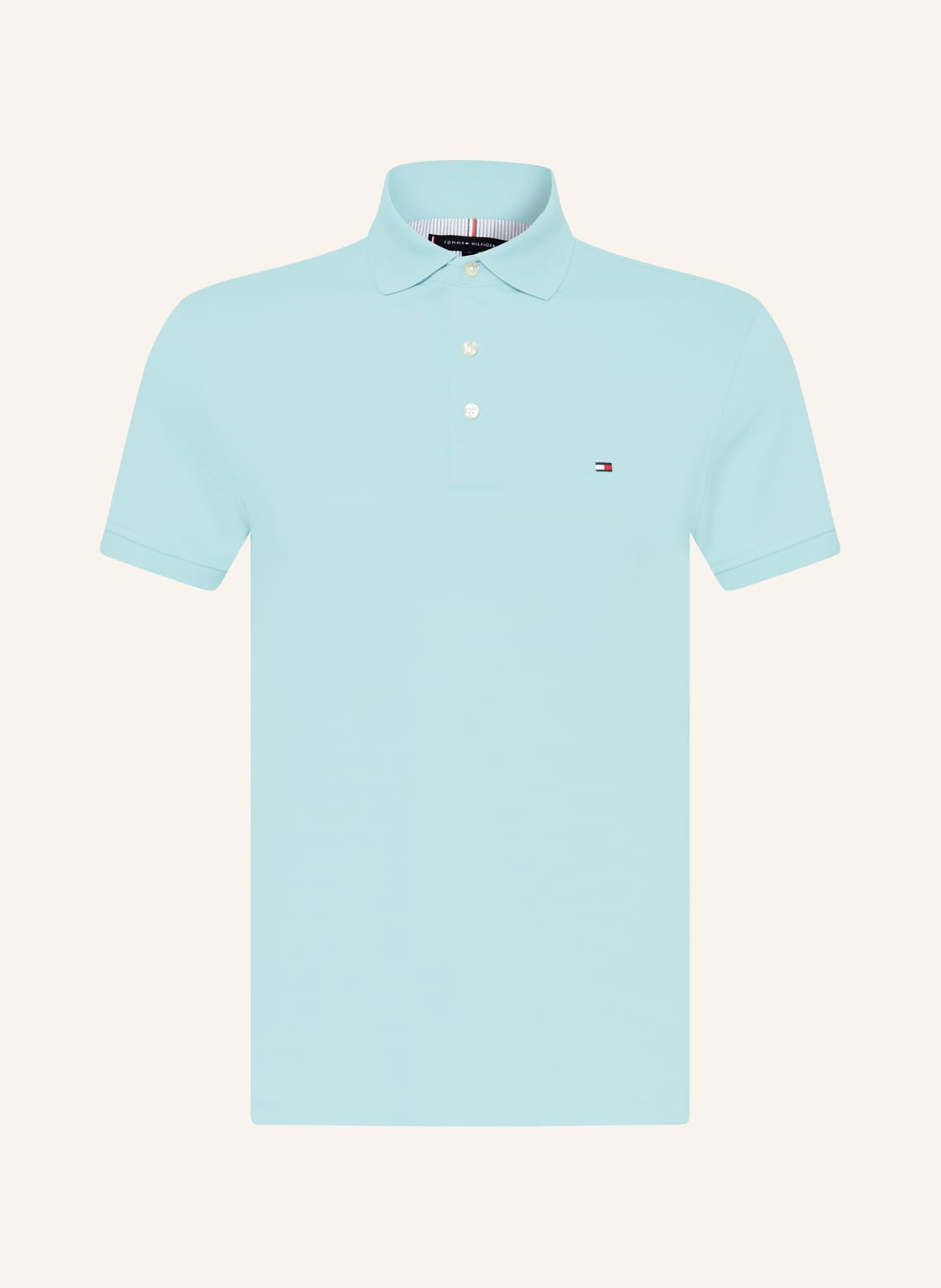 Tommy Hilfiger Piqué-Poloshirt Slim Fit blau von Tommy Hilfiger