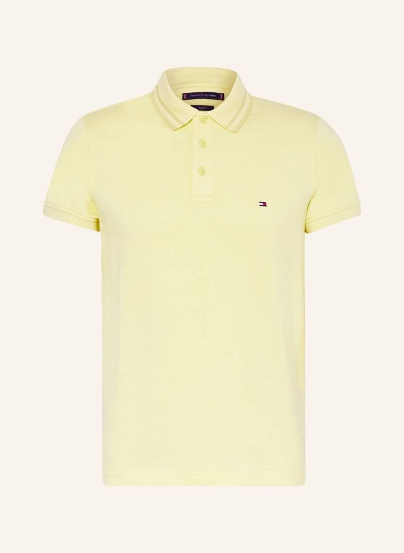 Tommy Hilfiger Piqué-Poloshirt Slim Fit gelb von Tommy Hilfiger