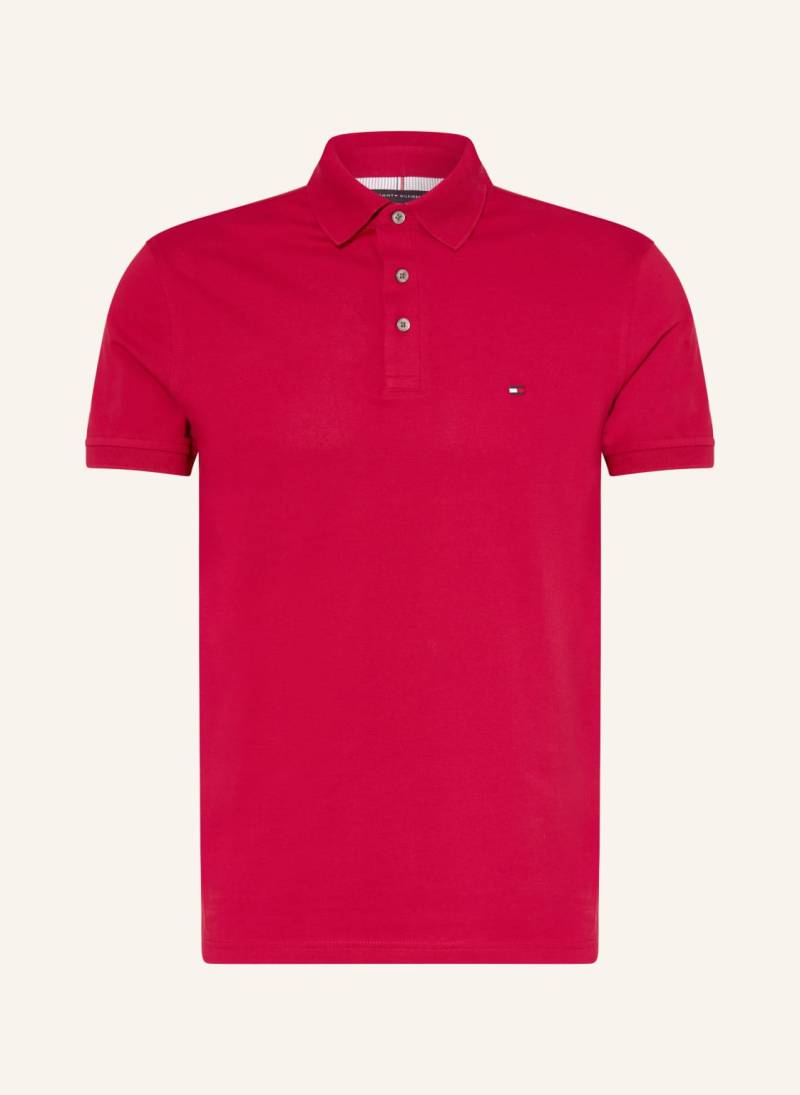 Tommy Hilfiger Piqué-Poloshirt Slim Fit rot von Tommy Hilfiger