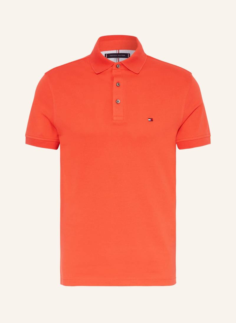 Tommy Hilfiger Piqué-Poloshirt Slim Fit rot von Tommy Hilfiger