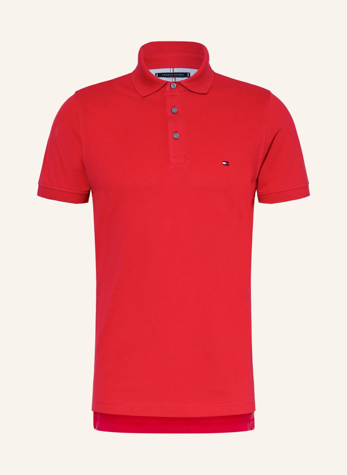 Tommy Hilfiger Piqué-Poloshirt Slim Fit rot Tommy Hilfiger Piqué-Poloshirt Slim Fit rot von Tommy Hilfiger